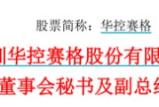 事业意思华控赛格董事长、董秘、副总经理三高管同日辞职